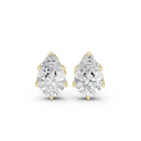 Six-Prong Pear-Cut Diamond Stud Earrings – 3.00 CTW