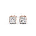 Eight-Prong Princess-Cut Diamond Stud Earrings – 3.00 CTW