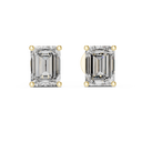 Classic Emerald-Cut Diamond Stud Earrings – 2.50 CTW